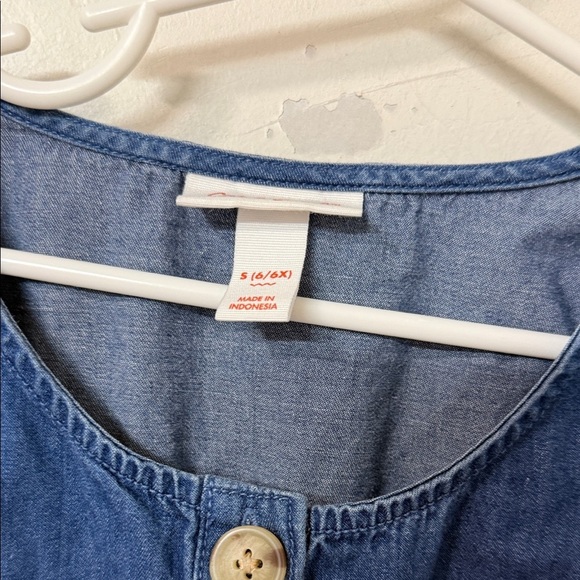 Cat & Jack Denim Blue Button-Down Kids Dress - Picture 2 of 2